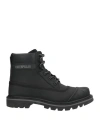 Caterpillar Man Ankle Boots Black Size 8 Leather In Multi