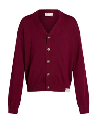 Caterpillar Man Cardigan Burgundy Size Xl Wool, Acrylic