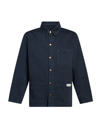 Caterpillar Man Jacket Navy Size Xl Cotton In Blue