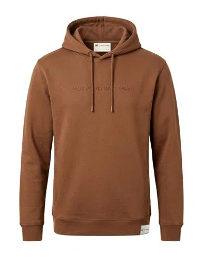 Caterpillar Man Sweatshirt Camel Size Xl Cotton In Neutral