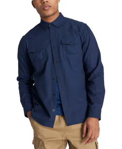 Caterpillar Men's Foundation Western Long Sleeve Shirt In Blue