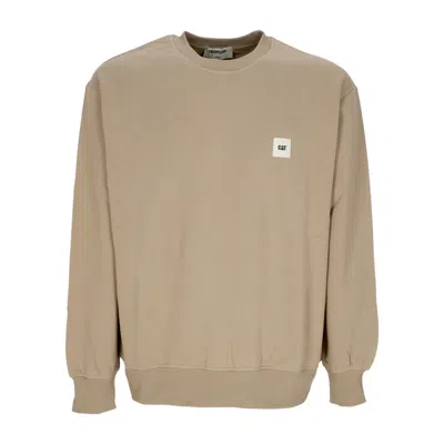 Caterpillar Men's Label Logo Crewneck Sweatshirt In Lemon Pepper
