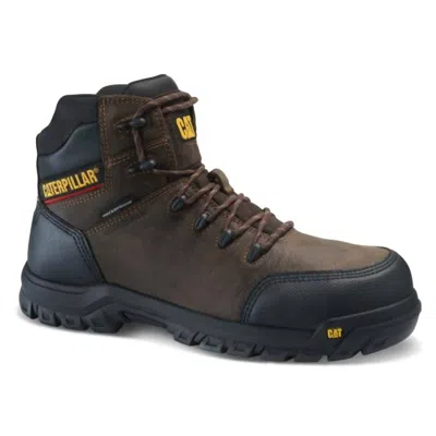 Caterpillar Men's Resorption Waterproof Composite Toe Work Boot In Seal Brown In Multi