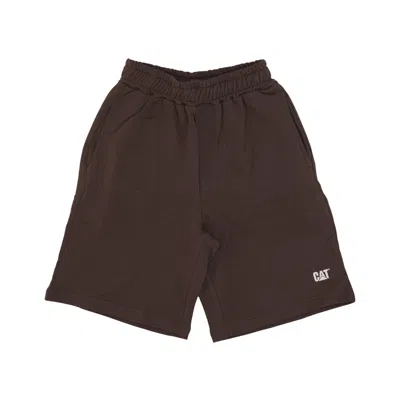 Caterpillar Men's Tracksuit Pants Logo Oversized Short Brown