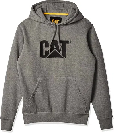 Caterpillar Men's Trademark Hoodie Sweater In Grey (black Letters) In Multi