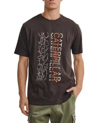 Caterpillar Men's Urban Camo Graphic T-shirt In Washed Black
