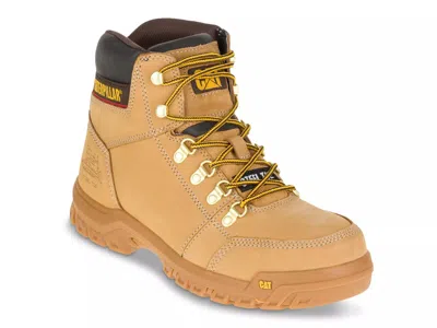 Caterpillar Outline Steel Toe Work Boot In Gold