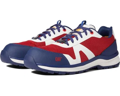 Caterpillar Passage Men's Us 9 Red Blue Composite Safety Toe Work Shoes Zpo3146