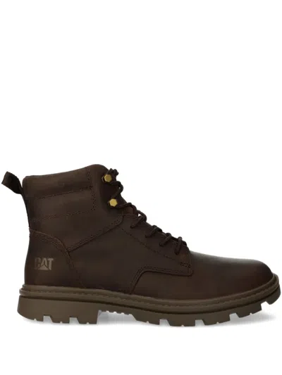 Caterpillar Practicioner Lace-up Leather Boots In Brown