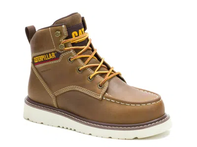 Caterpillar Reclaimer Wedge Waterproof Steel Toe Work Boot In Brown