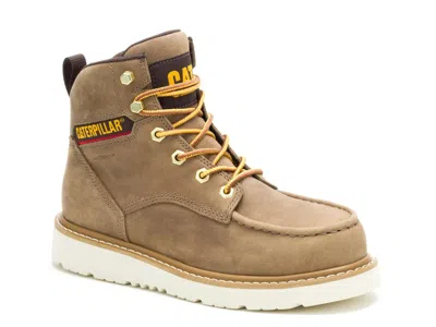 Caterpillar Reclaimer Wedge Waterproof Steel Toe Work Boot In Sand