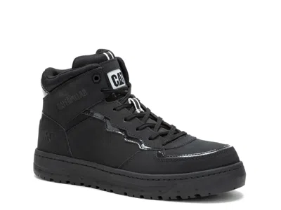 Caterpillar Streamline Court Mid Composite Toe Work Sneaker In Black