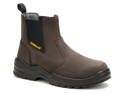 Caterpillar Striver Steel Toe Chelsea Work Boot In Brown