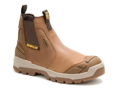 Caterpillar Striver Xl Steel Toe Waterproof Chelsea Work Boot In Brown