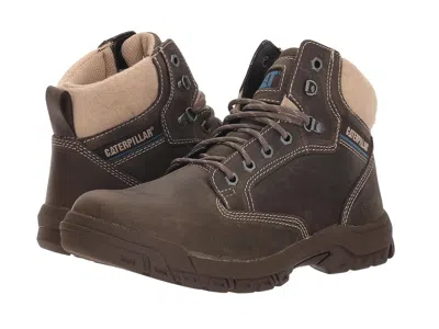 Caterpillar Tess Steel Toe Women's Work Lace-up Boots Dark Gull Grey: 8.5 D - Wide In Gray