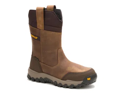 Caterpillar Threshold Rebound Waterproof Steel Toe Work Boot In Brown