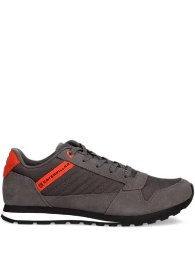 Caterpillar Ventura Panelled Suede Sneakers In Gray