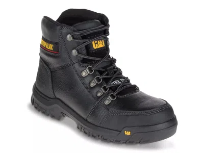 Caterpillar Wide Width Outline Steel Toe Work Boot In Black