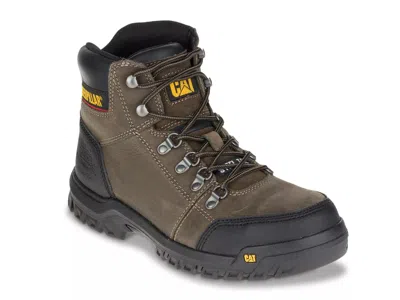 Caterpillar Wide Width Outline Steel Toe Work Boot In Green