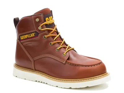Caterpillar Wide Width Reclaimer Wedge Waterproof Steel Toe Work Boot In Brown