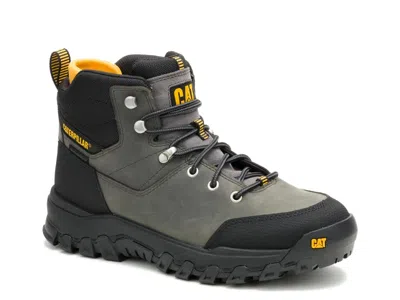 Caterpillar Wide Width Threshold Rebound Hiker Waterproof Work Boot In Gray