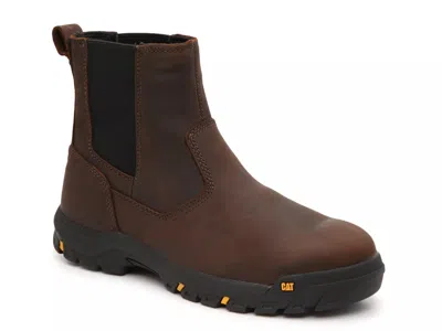 Caterpillar Wide Width Wheelbase Steel Toe Work Boot In Brown