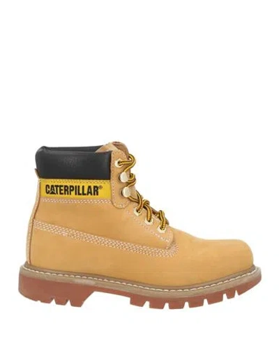 Caterpillar Woman Ankle Boots Sand Size 8 Leather In Yellow