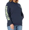 Caterpillar Women's Trademark Banner Pullover Hoodie Sweater In Eclipse/marine In Multi