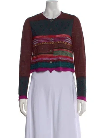 Pre-owned Catherine André Patterned Crew Neck Sweater In Multi