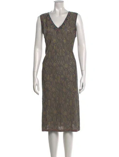 Pre-owned Catherine André Printed Knee-length Dress In Multicolor