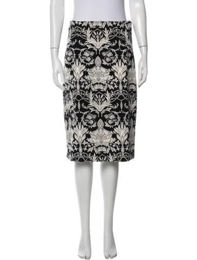 Pre-owned Catherine André Printed Knee-length Skirt In Black