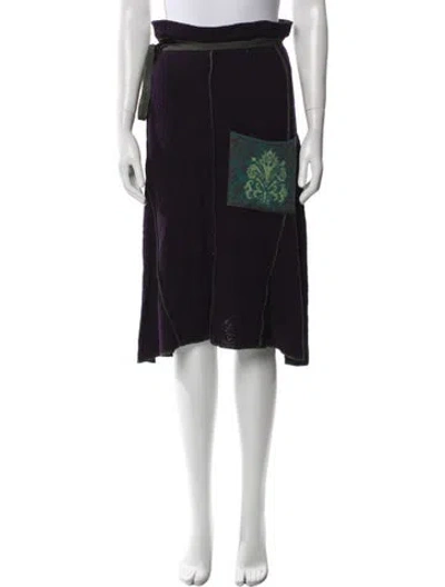 Pre-owned Catherine André Printed Knee-length Skirt In Purple
