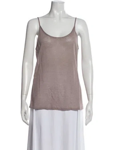 Pre-owned Catherine André Scoop Neck Sleeveless Top In Purple