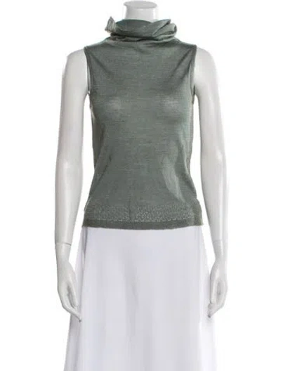 Pre-owned Catherine André Turtleneck Sweater In Green