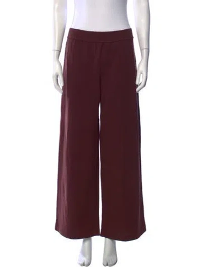 Pre-owned Catherine André Wide Leg Pants In Burgundy