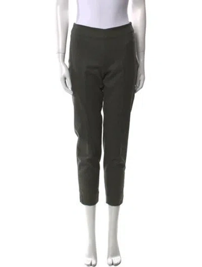 Pre-owned Catherine André Wool Skinny Leg Pants In Green