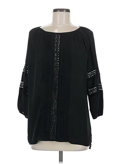 Pre-owned Catherine Catherine Malandrino 3/4 Sleeve Blouse In Black