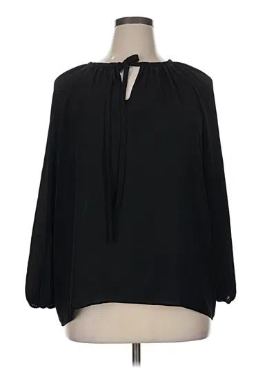 Pre-owned Catherine Catherine Malandrino 3/4 Sleeve Blouse In Black