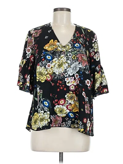 Pre-owned Catherine Catherine Malandrino 3/4 Sleeve Blouse In Black