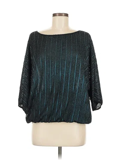 Pre-owned Catherine Catherine Malandrino 3/4 Sleeve Blouse In Blue