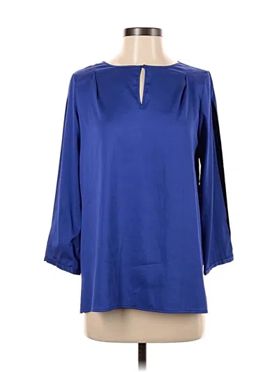 Pre-owned Catherine Catherine Malandrino 3/4 Sleeve Blouse In Blue