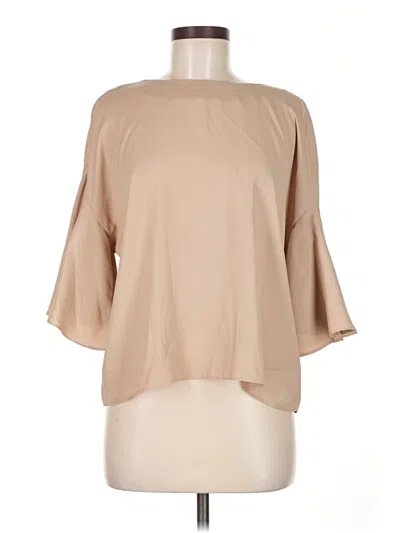 Pre-owned Catherine Catherine Malandrino 3/4 Sleeve Blouse In Brown