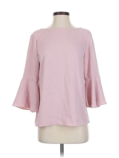 Pre-owned Catherine Catherine Malandrino 3/4 Sleeve Top Pink Boatneck Tops