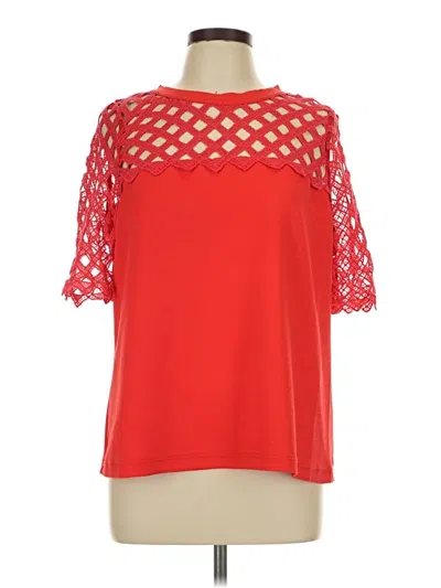 Pre-owned Catherine Catherine Malandrino 3/4 Sleeve T-shirt In Red