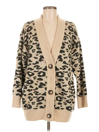 Pre-owned Catherine Catherine Malandrino Cardigan Sweater In Tan