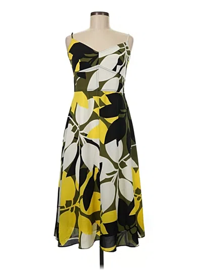 Pre-owned Catherine Catherine Malandrino Cocktail Dress In Yellow