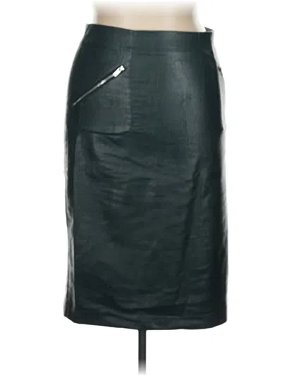 Pre-owned Catherine Catherine Malandrino Faux Leather Skirt In Green