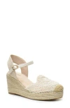 Catherine Catherine Malandrino Laboh Platform Wedge Espadrille Sandal In Beige
