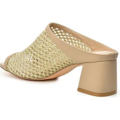 Catherine Catherine Malandrino Levot Braided Raffia Mule In Beige