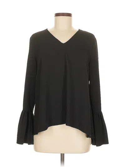 Pre-owned Catherine Catherine Malandrino Long Sleeve Blouse In Black